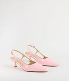 Step into style with the Keep It Chic Kitten Heel Pumps, pink heels made to complete your Windsor look with comfort and glam in mind.