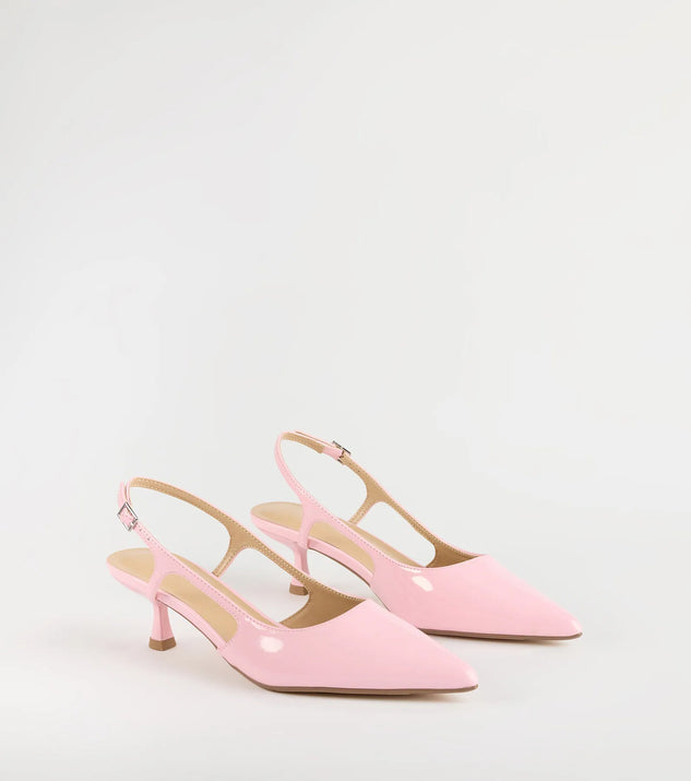 Step into style with the Keep It Chic Kitten Heel Pumps, pink heels made to complete your Windsor look with comfort and glam in mind.