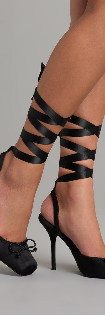 Tie It Up Satin Ballet Heels