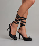 Tie It Up Satin Ballet Heels