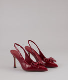 Strut Season Bow Stiletto Pumps