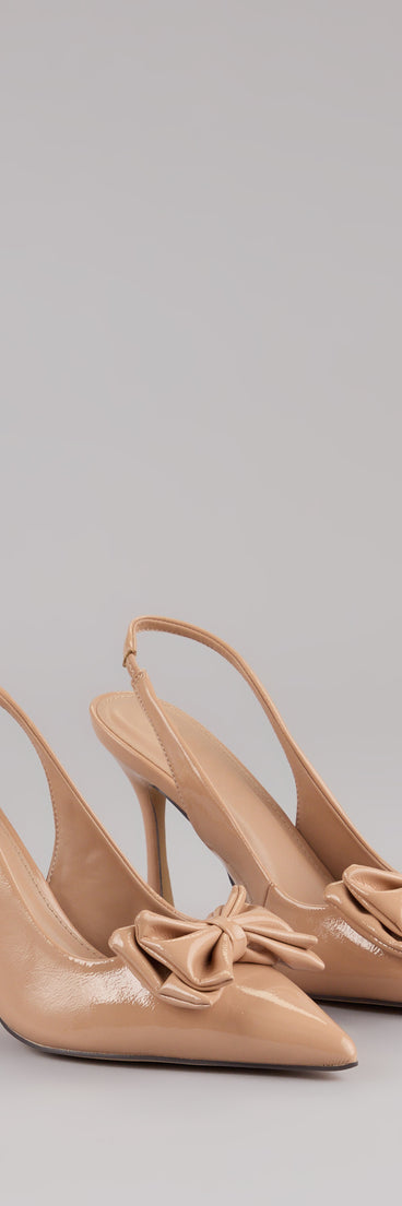 This piece brings trend-right energy to the Strut Season Bow Stiletto Pumps, perfect for fall outfits that stand out.