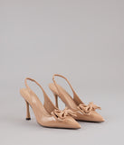 Strut Season Bow Stiletto Pumps