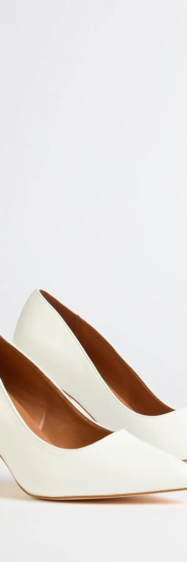 Step into style with the All Classy Block Heel Pumps, white heels made to complete your Windsor look with comfort and glam in mind.