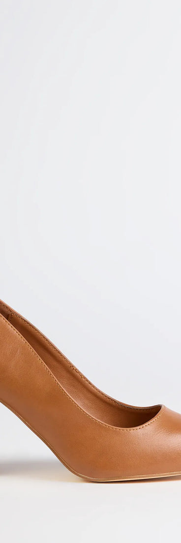 Turn heads in the All Classy Block Heel Pumps, tan heels showcasing a fresh trend or stylish detail made to elevate your full Windsor fit.