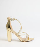 Whimsically Chic Butterfly Rhinestone Block Heels