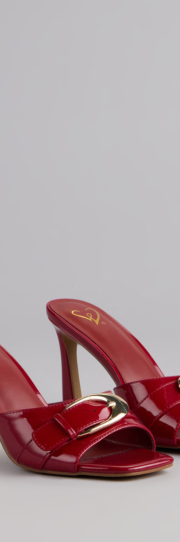 City Lights Buckle Heel Mules