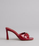 City Lights Buckle Heel Mules