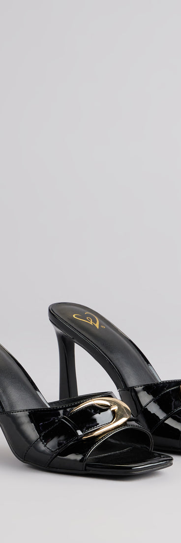 City Lights Buckle Heel Mules