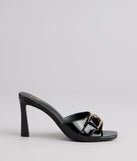 City Lights Buckle Heel Mules