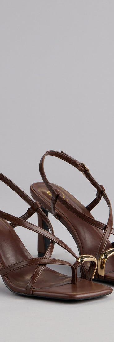 This piece brings trend-right energy to the Luxe Minimalist Toe Ring Strappy Stiletto Heels, perfect for fall outfits that stand out.