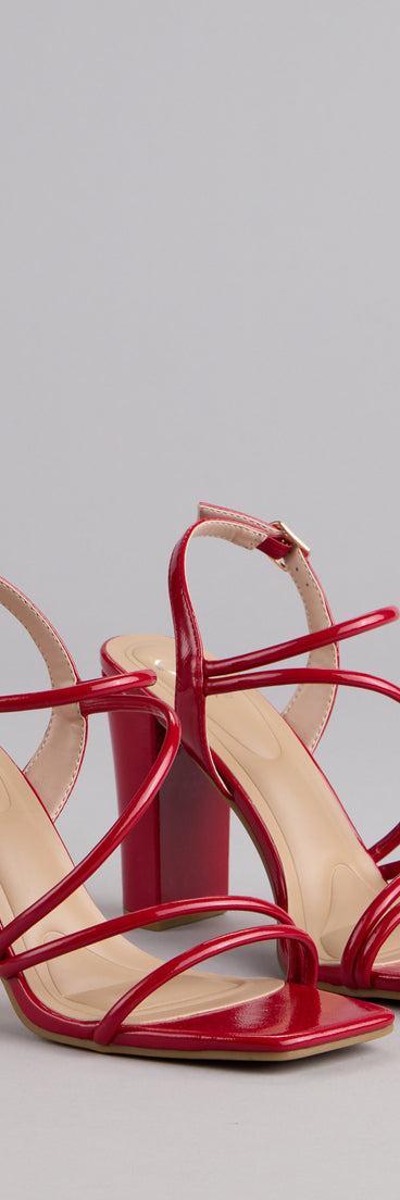 Serving Drama Strappy Block Heels