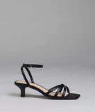 Chic And Ready Strappy Kitten Heels