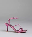 Edgy Elegance Metallic Strappy Stiletto Heels