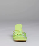 Alluring Strappy Stud Stiletto Mules