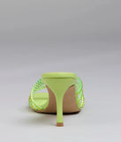 Alluring Strappy Stud Stiletto Mules