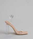 Turn heads in the Clearly Chic Square Toe Block Heels, clear heels showcasing a fresh trend or stylish detail made to elevate your full Windsor fit.