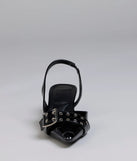 Sleek Trendy Buckle Strap Slingback Kitten Heels