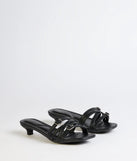 Trendy Steps Buckle Strap Kitten Heel Mules