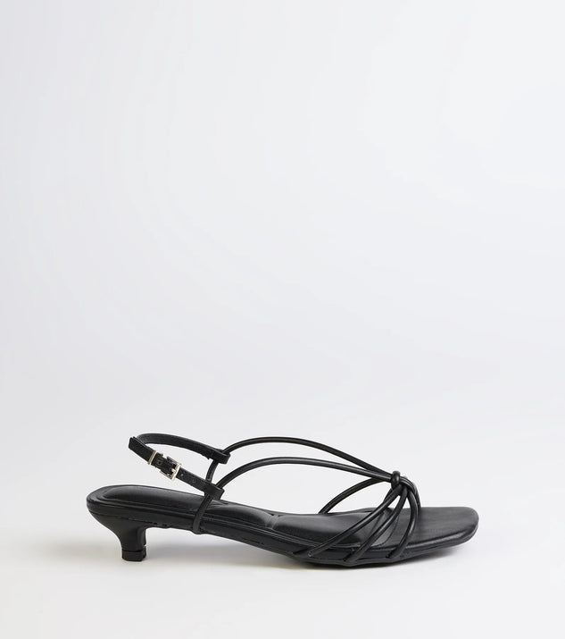 Tied Together Strappy Kitten Heels