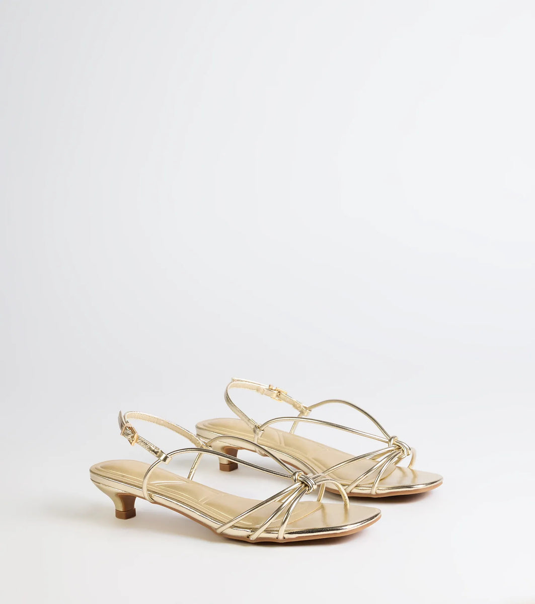 strappy kitten heels