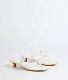 Chic Trend Thong Strap Kitten Heel Mules