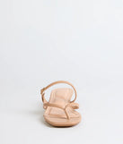 Chic Trend Thong Strap Kitten Heel Mules