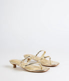 Chic Trend Thong Strap Kitten Heel Mules