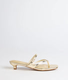 Chic Trend Thong Strap Kitten Heel Mules