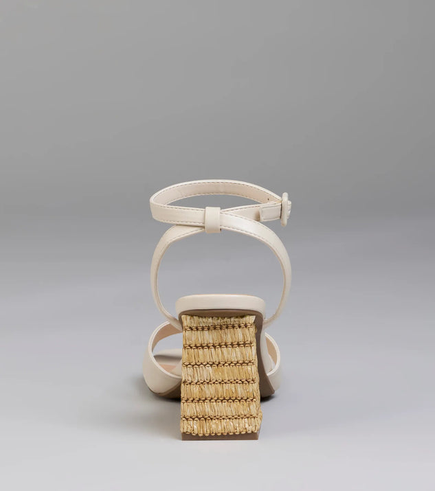 Sweeten Up Straw Block Heels | Windsor