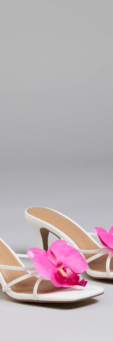 Beauty In The Tropics Flower Strappy Mules