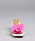 Beauty In The Tropics Flower Strappy Mules