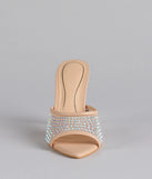 Turn heads in the Night Glam Rhinestone Mesh Stiletto Heels, nude heels showcasing a fresh trend or stylish detail made to elevate your full Windsor fit.
