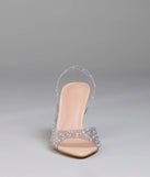 Clear Goals Rhinestone Pearl Slingback Pumps