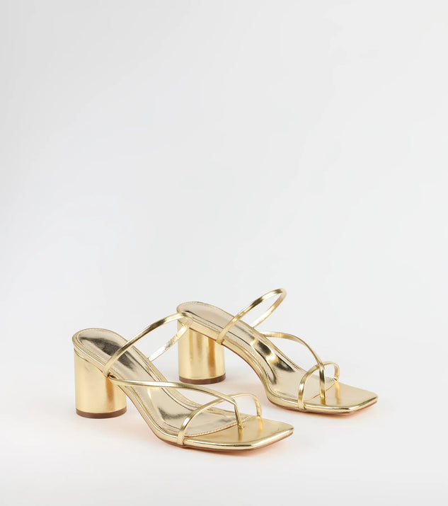 So Much Personality Strappy Block Heels