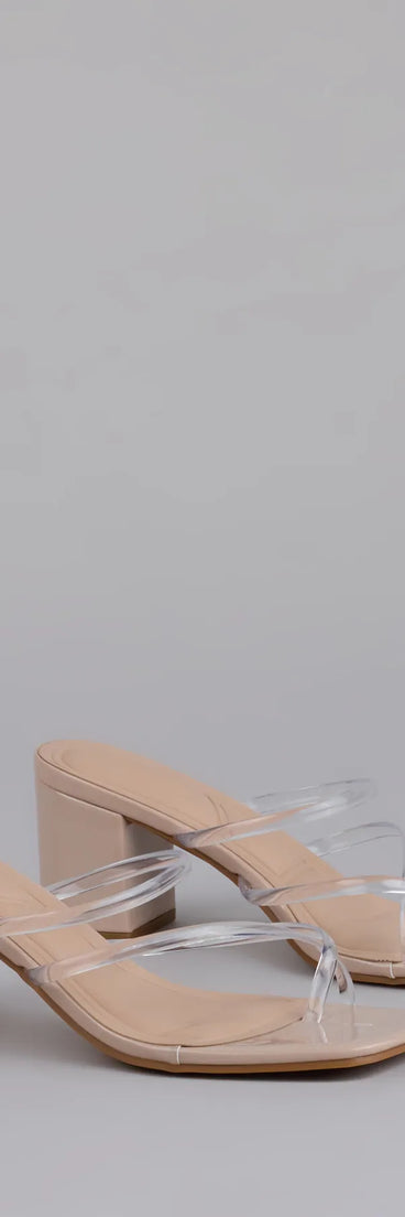 Low-Key Chic Clear Strappy Mules