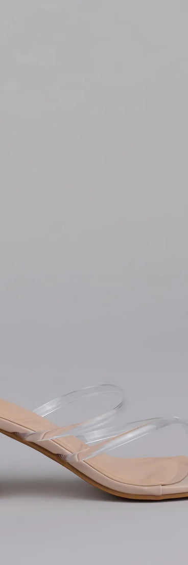 Low-Key Chic Clear Strappy Mules