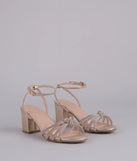 Sparkle Mode Rhinestone Strappy Glitter Block Heels