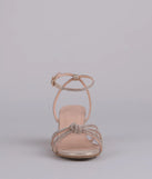 Sparkle Mode Rhinestone Strappy Glitter Block Heels