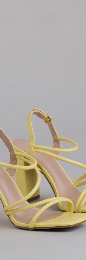 Flirt Mode Activated Strappy Block Heels