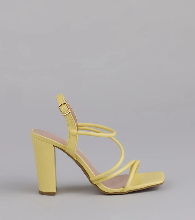 Flirt Mode Activated Strappy Block Heels