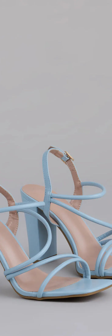 Flirt Mode Activated Strappy Block Heels