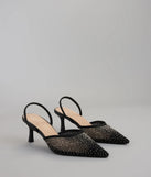 She Came to Sparkle Slingback Heels