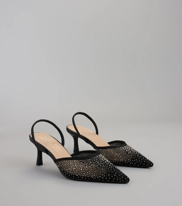 She Came to Sparkle Slingback Heels
