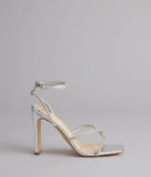 VIP Only Rhinestone Metallic Block Heels