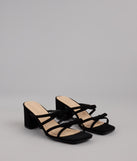 All Day Cute Bow Strap Block Heel Mules
