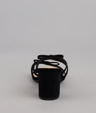 All Day Cute Bow Strap Block Heel Mules