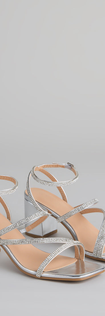 Made You Sparkle Rhinestone Block Heels