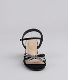 Glitter And Grace Rhinestone Bow Heels