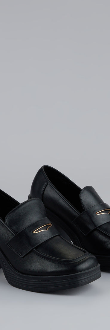 This piece brings trend-right energy to the Elevated Chic Platform Loafers, perfect for fall outfits that stand out.